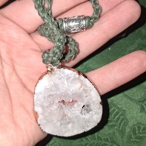 Handcrafted Geode Pendant Necklace